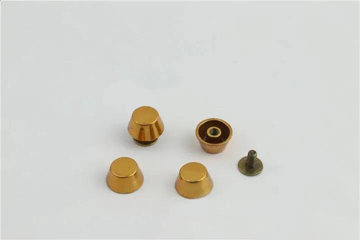 20 set di borse in pelle di alta qualità in metallo color oro rosa con fondo protettivo per piedini, chiodi, cintura, bottone a vite_voghion.com
