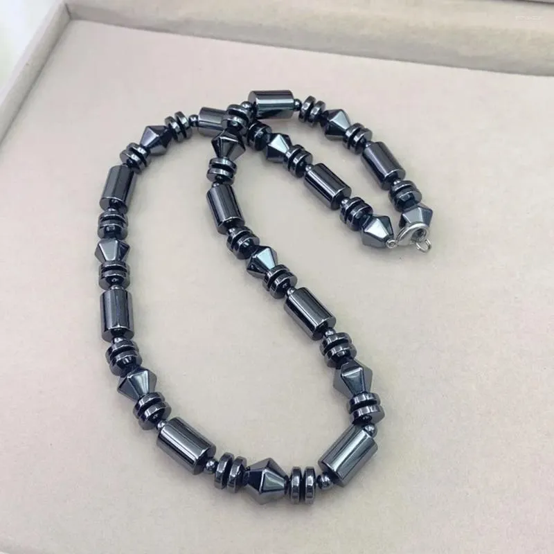 Collier de guérison en hématite avec breloques pour hommes et femmes, perles en pierre naturelle, thérapie, soulagement de l'anxiété, yoga, ras du cou, bijoux_voghion.com
