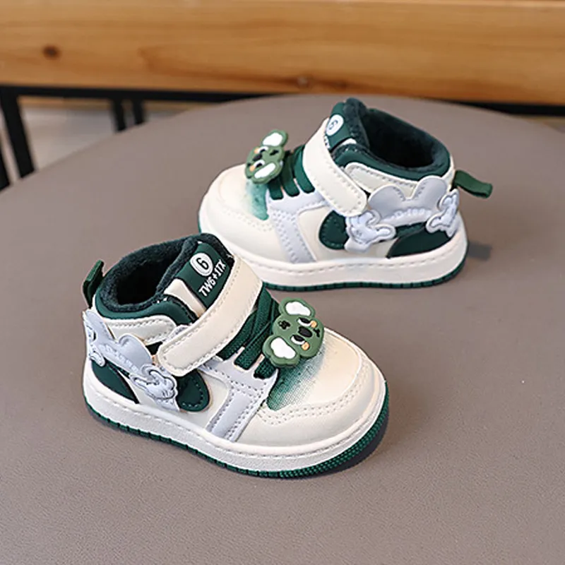 Children Cotton Girls Plush Thickened Anti-skid Shoe Boys Warm Sneakers Baby Soft Comfortable Winter Toddler Shoes Size_voghion.com