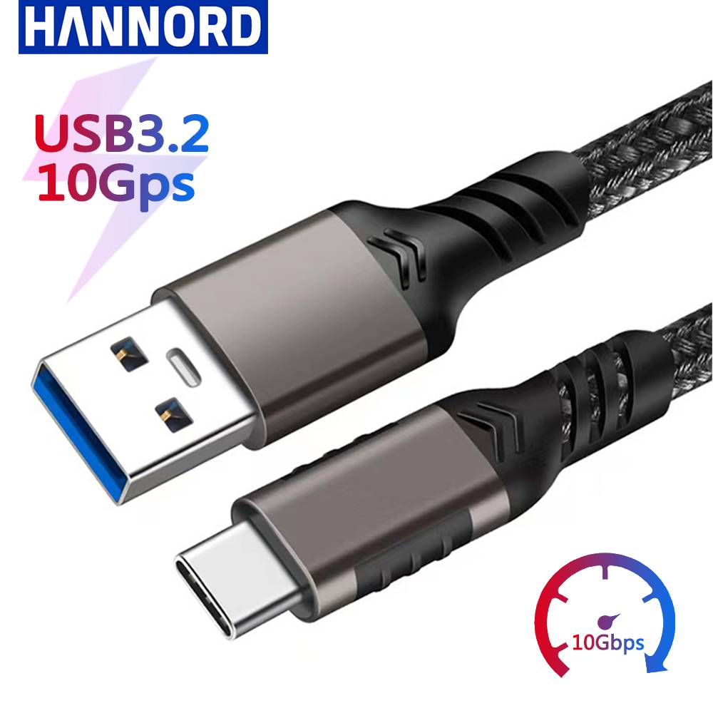LANSKLBD Hannord USB3.2 10Gbps Cable USB A to Type-C 3.2 Data Transfer USB C SSD Hard Disk Cable 3A 60W Quick Charge 3.0 Charge Cable_voghion.com