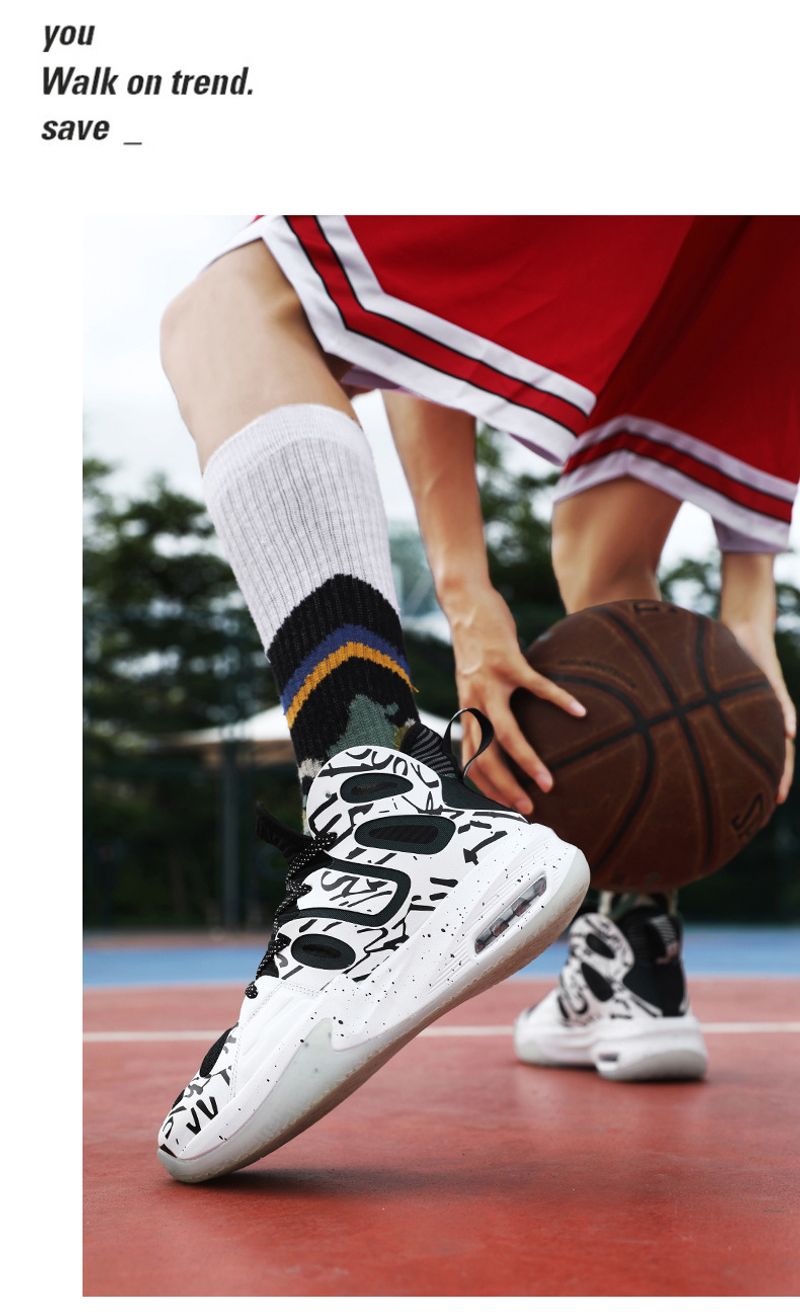 Pratici stivali da combattimento alti da basket Kobe, scarpe sportive antiscivolo resistenti all'usura, assorbimento degli urti da parte degli studenti_voghion.com