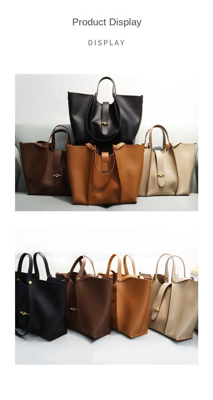Abendtaschen Echtes Leder Tote Damentasche Herbst- und Wintermode Lässige Handtasche Schulter Große Kapazität Crossbody_voghion.com