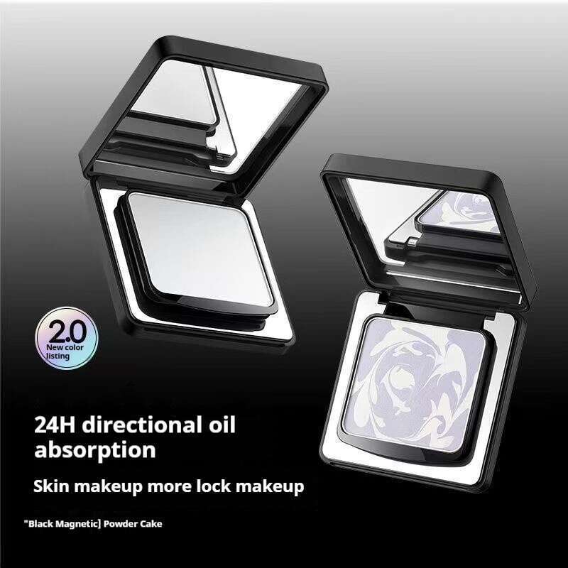 Black Magnetic Set Long Lasting Soft Veil Oil Control Powder Wet & Dry Waterproof Makeup_voghion.com