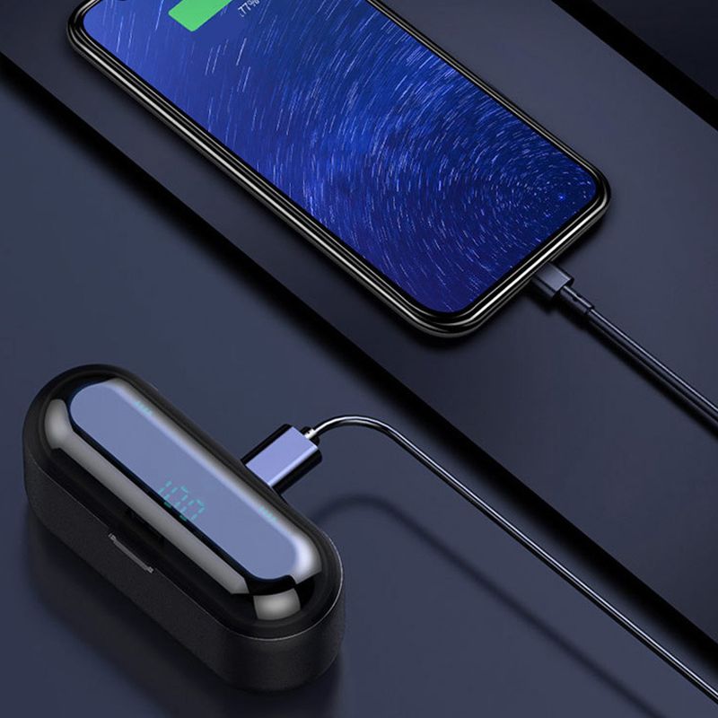 F9TWS Mini 5.0 Touch True Wireless Bluetooth Headphones Display Digital Two In Ear Waterproof Sport_voghion.com