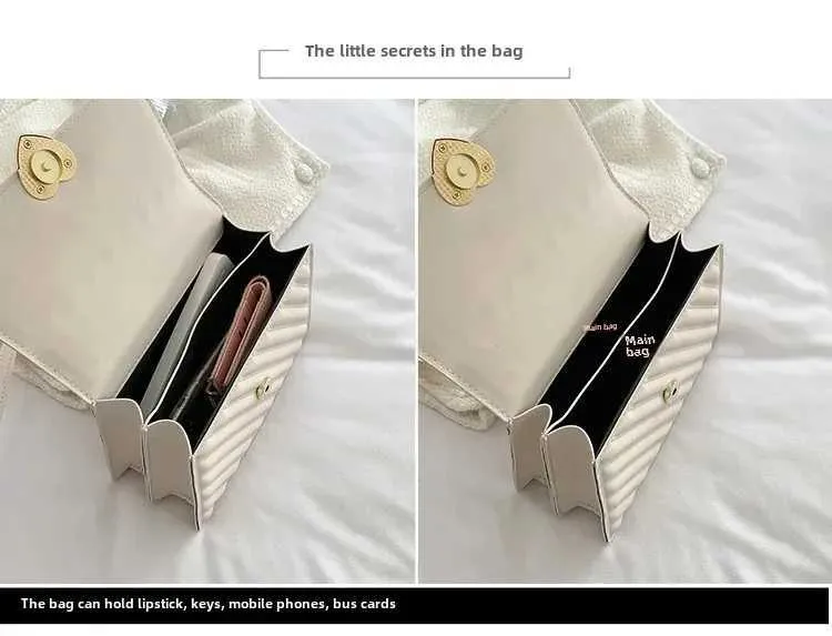 Doorgestikte schoudertas voor dames, elegante geplooide handtas_voghion.com