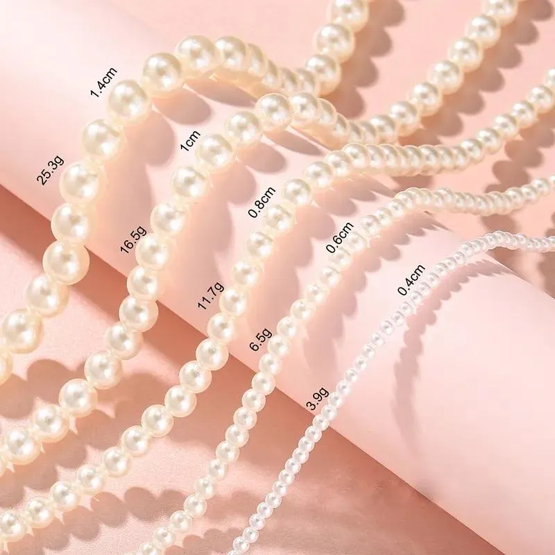 Pärlkaelakee, lihtne, elegantne, paksusega 0,6 ja 0,8 cm, lihtne, temperamentne, moodne, väike, värske_voghion.com