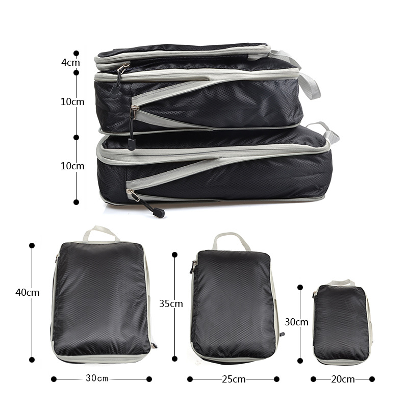 Borsa da viaggio comprimibile Cubi da imballaggio pieghevoli Valigia da viaggio impermeabile Nylon portatile con borsa Organizer per bagagli_voghion.com