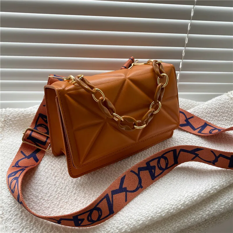 Borsa a mano con tracolla larga, tracolla a catena spessa, piccola borsa alla moda, nuova personalità retrò, spedizione gratuita 2025_voghion.com