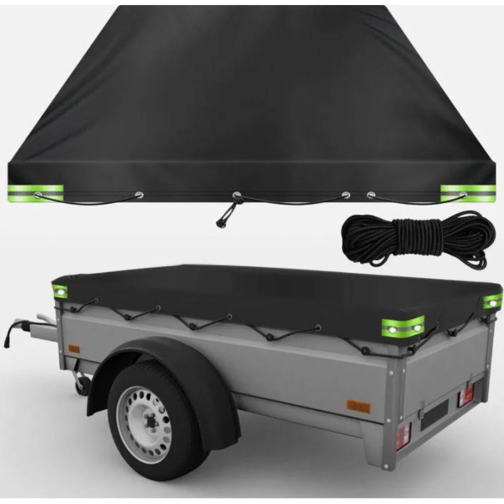 Waterproof Trailer Cover Tarp With Reflective Strips And Uv Shield_voghion.com