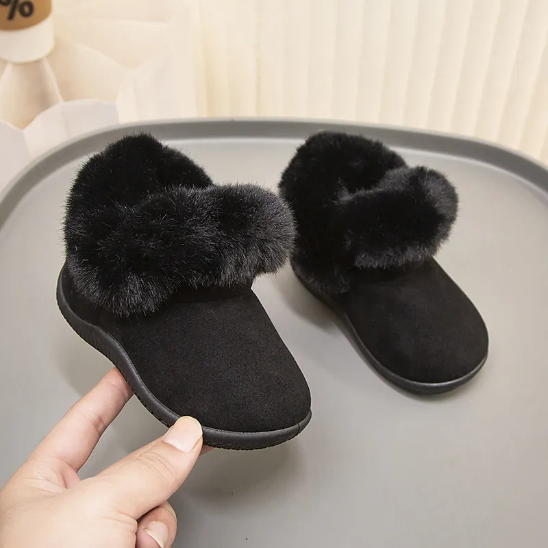 Bebek Kız Kar Çocuk Pamuklu Ayakkabılar Cutefeet Peluş Sıcak İlk Yürüteçler Kaymaz Bebek Botları 12 - 17 Numara_voghion.com
