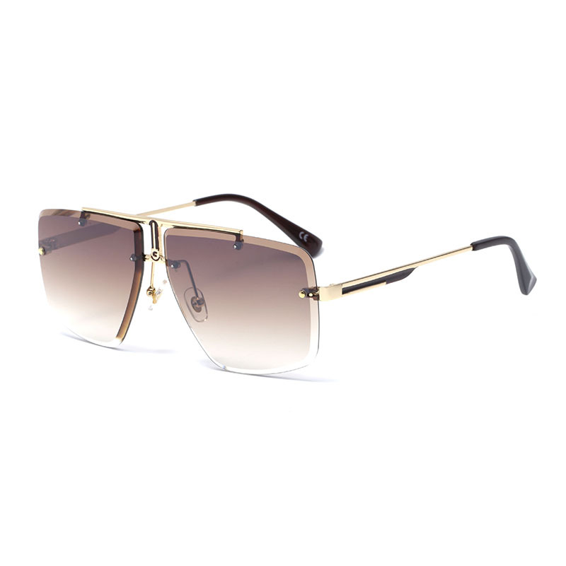 Rimless Sunglasses Men's Fashion Sunglasses Women's Fashion Square Sunglasses_voghion.com