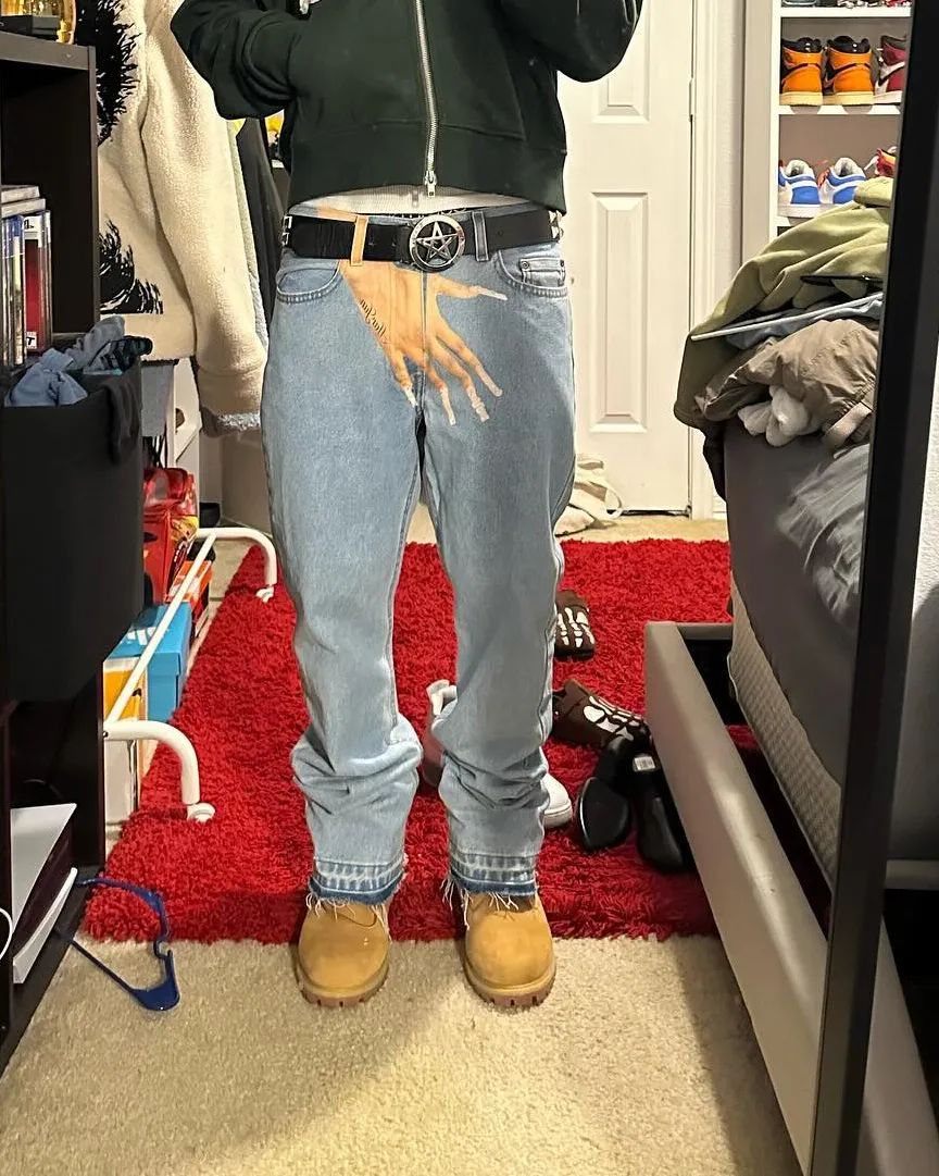 Jeans da uomo Y2k Gothic Hip Hop Palm Print Baggy Haruku Moda Uomo Donna Streetwear Pantaloni in denim a vita alta Vintage_voghion.com