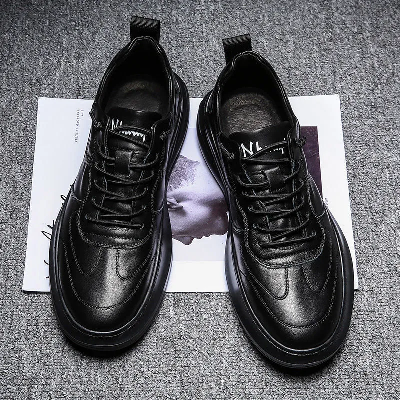 Shoes Leather Spring 2021 New Men's Business Casual Soft-Soled Non-Slip Breathable All-Match Footwear_voghion.com