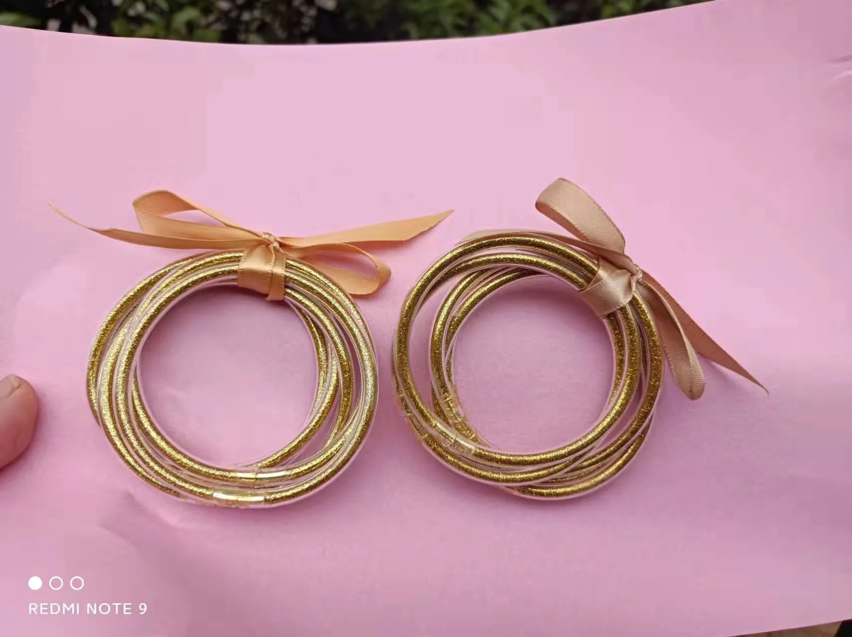 Bangle 9pcs/set Glitter Jelly Bangles Bracelets Set For Women Filled Silicone Girls_ipsvogv.com