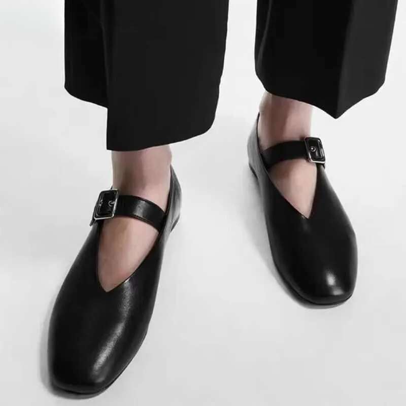 Wohnungen Frauen Loafers Designer Flache Mode Gemütliche Walking Leder Schuhe 2024 Herbst Neue Trend Sport Kleid Chaussure_voghion.com