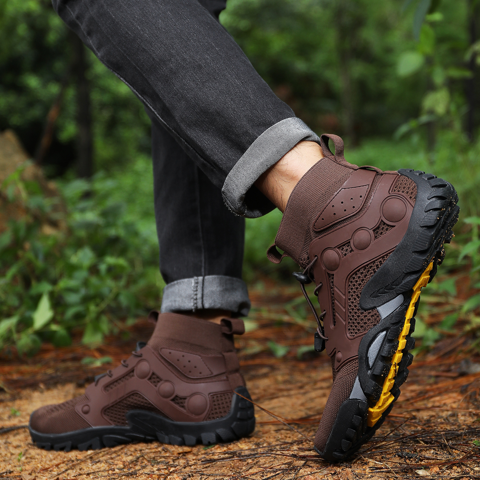 Outdoor and Women's Creek Tracing Men's Lightweight Non slip Mountaineering Hiking Shoes  Breathable Quick Drying_voghion.com