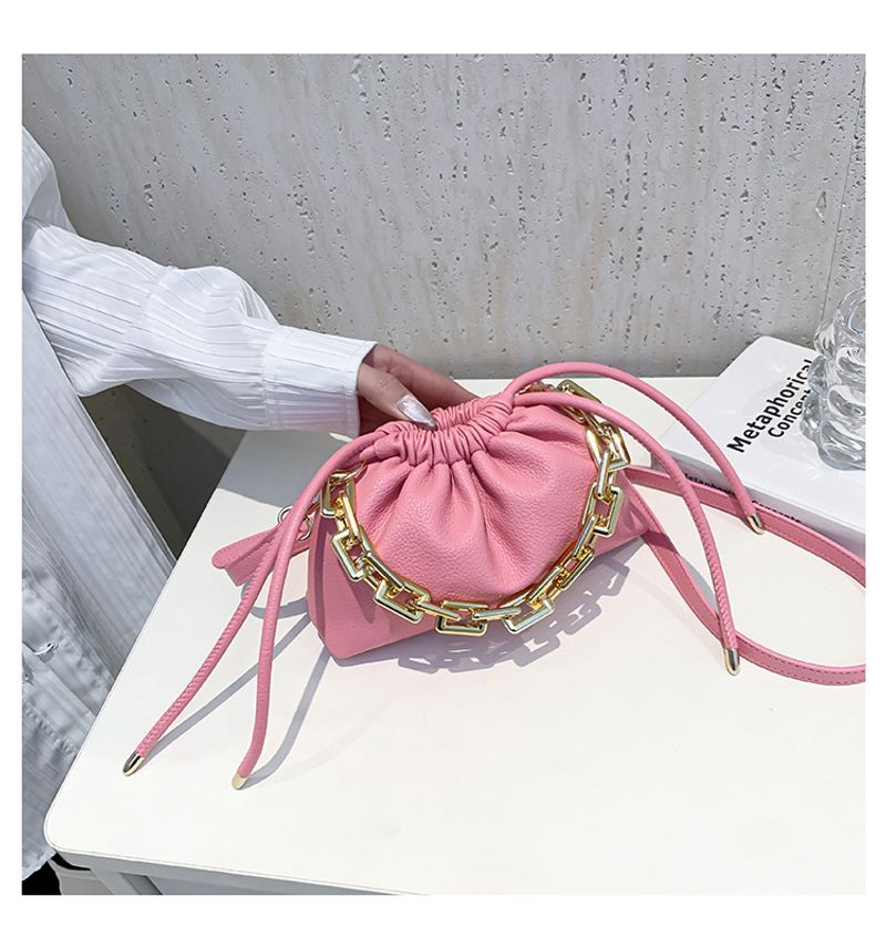 Koreanische Version der Mode-Beuteltasche 2024 neue Handtasche Litschi-Muster einfache Kette Umhängetasche Kind und_voghion.com