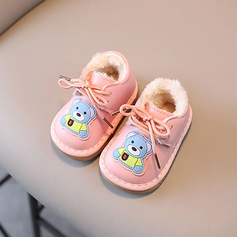 Infant Winter Erste Wanderer Plüsch Warme Baby Mädchen Nette Cartoon Casual Junge Littlesprouts Flache Weiche Bequeme Kleinkind_voghion.com
