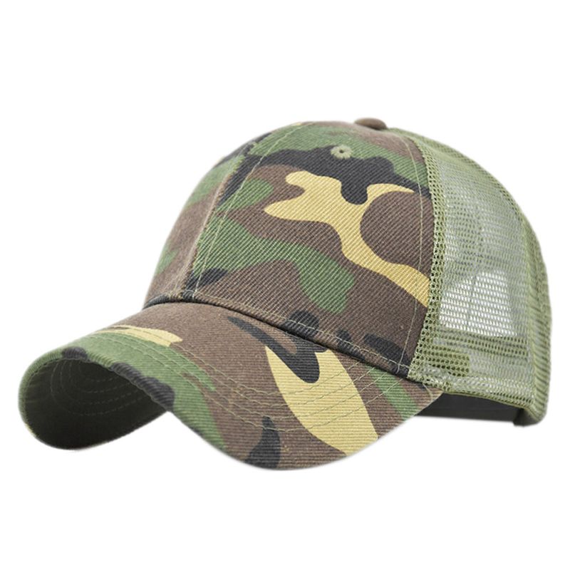 Unisex Camouflage Baseball Cap Breathable Summer Sun Visor Hat_voghion.com