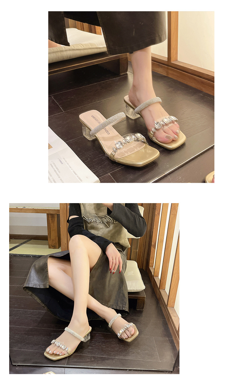 Grandi dimensioni cool per l'estate 2024 da donna nuovi tacchi alti spessi trasparenti, pantofole con linea di strass_voghion.com