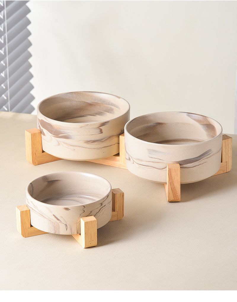 Ceramic Cat Food Dog Drinking Double Protection Cervical Pet Bowl Supplies_voghion.com