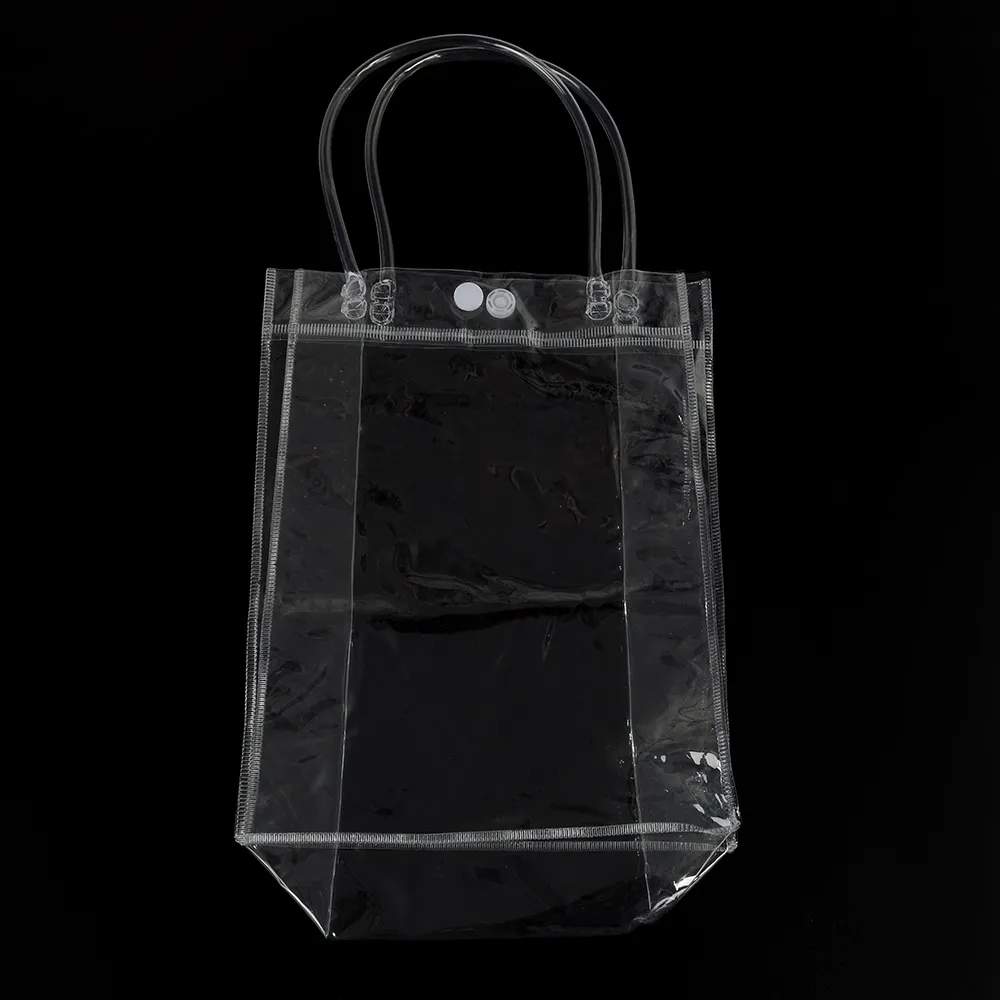 2024New Clear Purse Handbag For Lady Eco Friendly Flower Tote Shopping Reusable Waterproof PVC Shoulder Shopper Bag_voghion.com