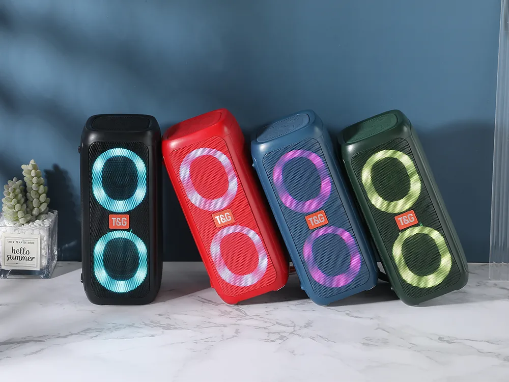 TG333 Portable Wireless Bluetooth Subwoofer Waterproof Outdoor TF USB Stereo With Phone Stand Speaker_voghion.com