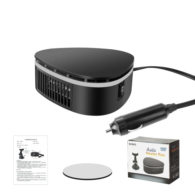 Car Heater 12V Windshield Defrosting Deing Winter Coog 360° Adjustable Heating Fan With Suction Cup_voghion.com