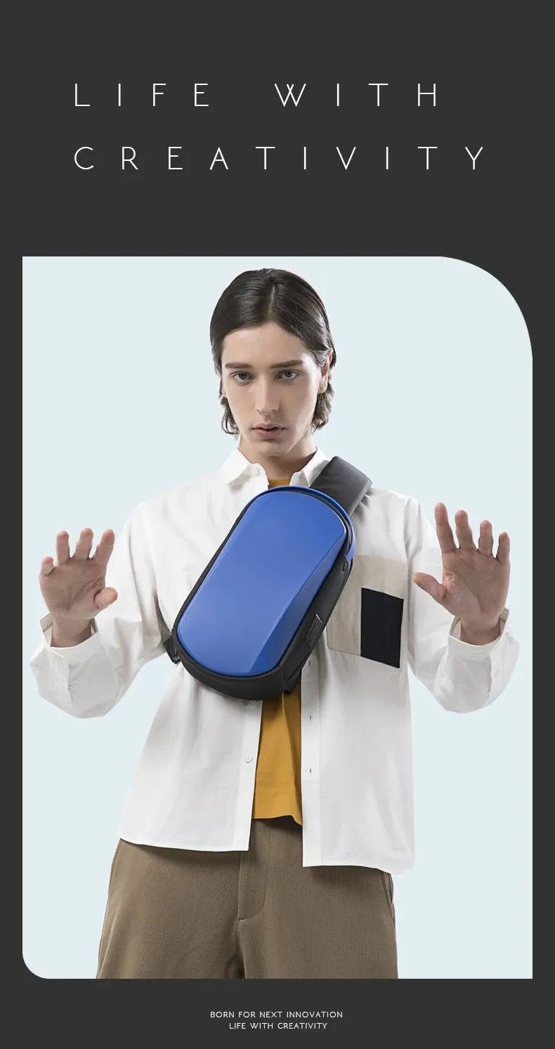 BANGE Borsa a tracolla multifunzione USB da uomo in TPU impermeabile da viaggio Sg Messenger Pack per uomo 240924_voghion.com