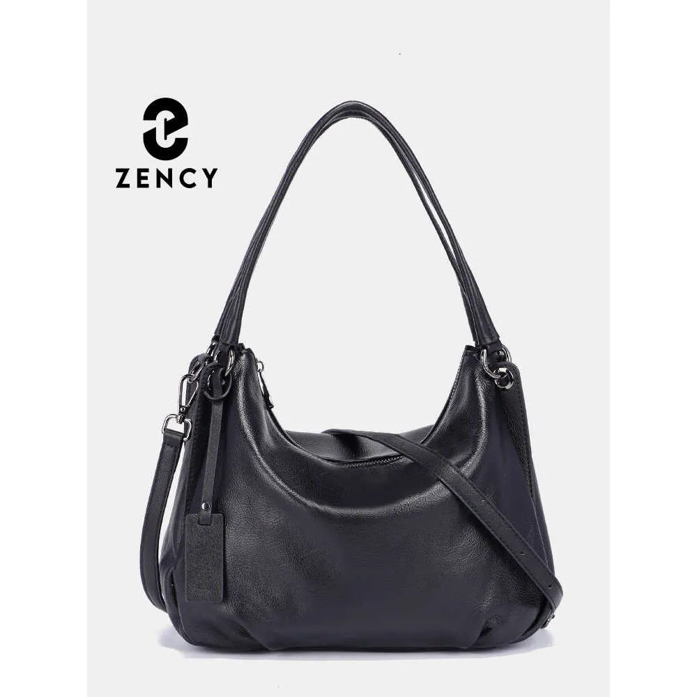 Zency Nero Beige Pelle Morbida Hobo Donna Semplice Casuale Borsa A Mano Con Manico Superiore Borsa A Tracolla Grande Capacità Borsa A Tracolla Media_voghion.com