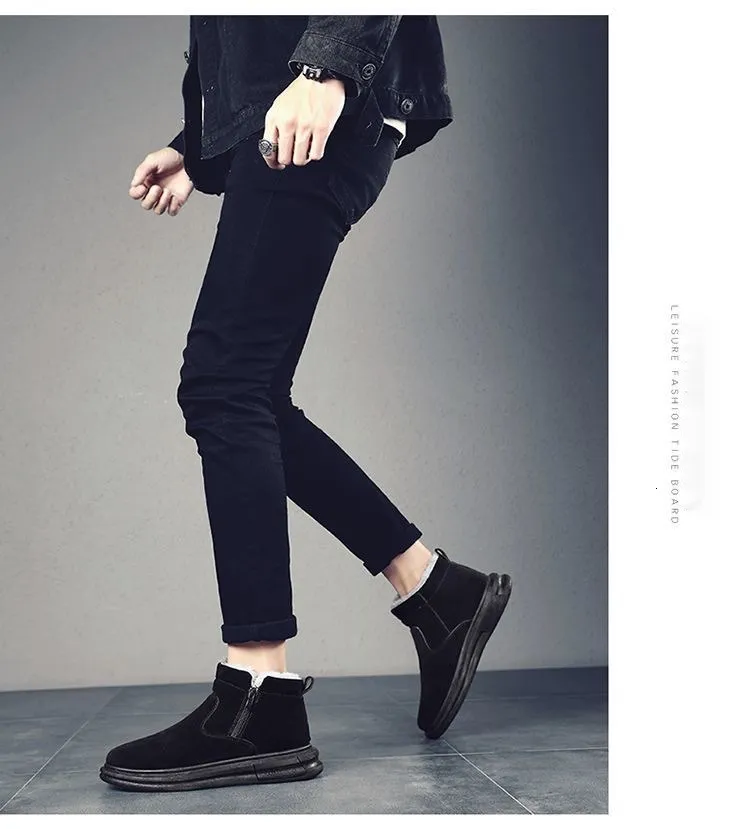 Grenzüberschreitender Großhandel neuer Winter-High-Top-Designer-Herrenschuhe Mode Schnee mit Plüsch dicker seitlicher Reißverschluss kalt_voghion.com