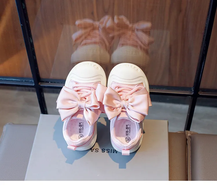 Piger Sport med Sommerfugleknuder Børn Småbørn Skridsikre Tykke Bund Cutefeet Sneakers Børn Hook and Loop Casual_voghion.com