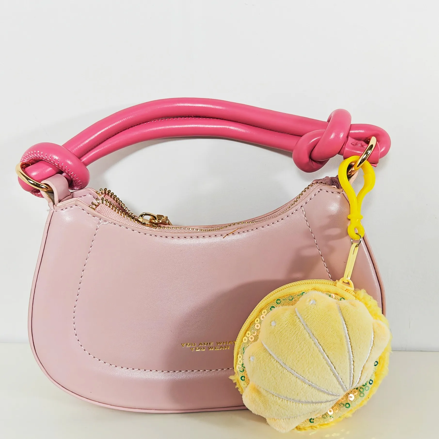 Plush Sequin Shell Coin Purse Girls Cartoon Cute Small Wallet Lipstick Earphone Key Storage Keychain Bag Pendant_voghion.com