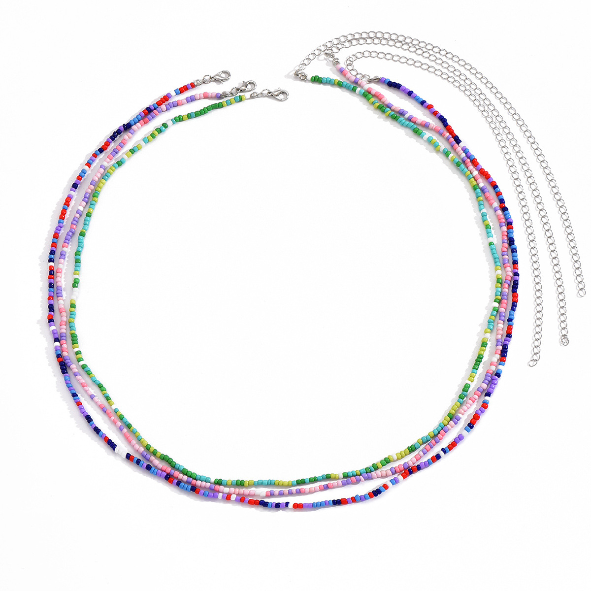 Jewelry Bohemian shell tassel waist ethnic style rice bead beaded adjustable body chain_voghion.com