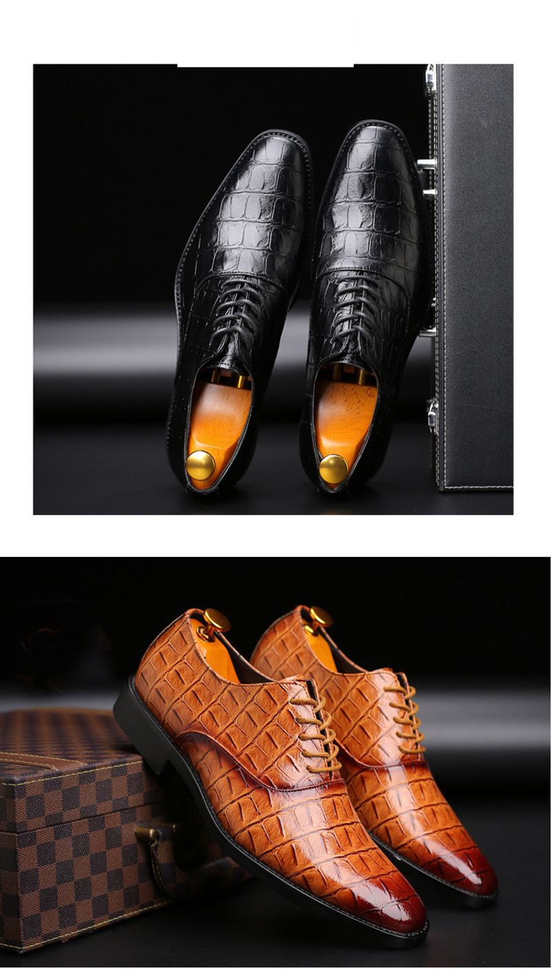 Ανδρικά επαγγελματικά casual φόρεμα Oxfords επίσημα παπούτσια με κορδόνια για γραφείο, πάρτι και καθημερινά ρούχα_voghion.com