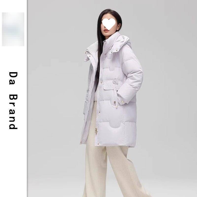 Damen Wintermantel Mittellang Warm Gefüttert Lockere Passform_voghion.com