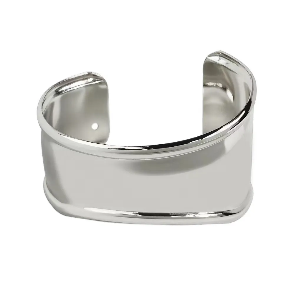 Wide Cuff Bangle Personality Punk Bracelet For Couples_voghion.com