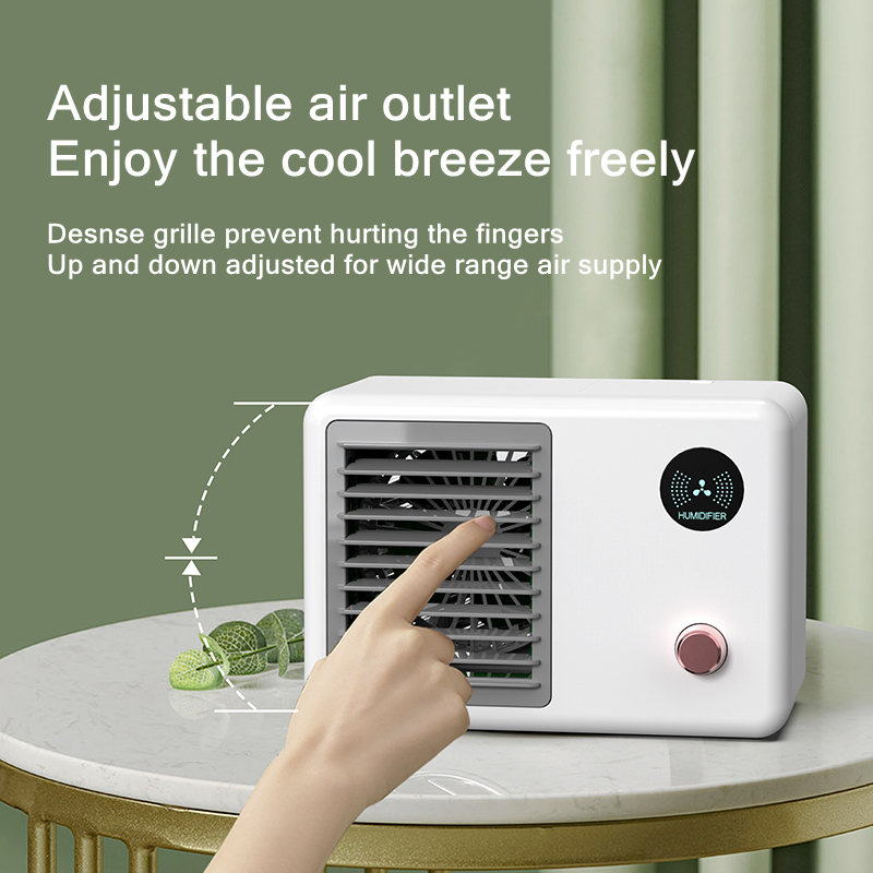 Kodukontori lauaarvuti USB laetav elektriline veepihusti udu jahutusventilaator 3 käiguga reguleeritav minikliima õhuniisutaja ventilaator_voghion.com