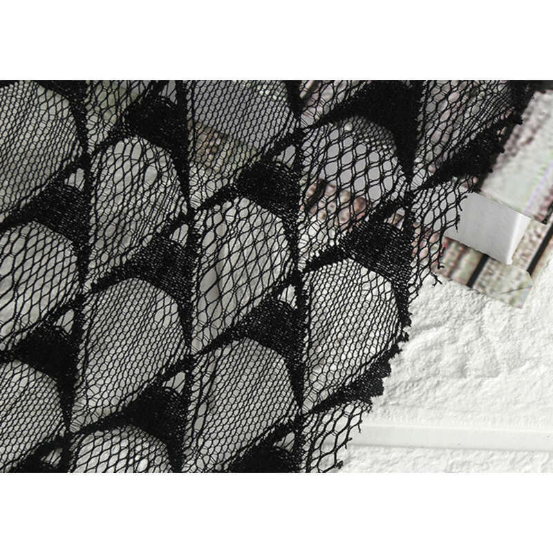 Novo com malha oca sem elástico para mulheres e vestidos, tecido de renda de malha para vestidos de noiva_voghion.com