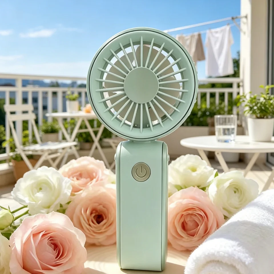 Tragbarer Handventilator Für Reise Büro Und Camping Grün_voghion.com