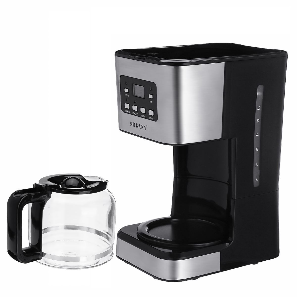 Máquina de café por gotejamento americana europeia de 1,5 L, reserva de 24 horas, função de isolamento, 950 W_voghion.com