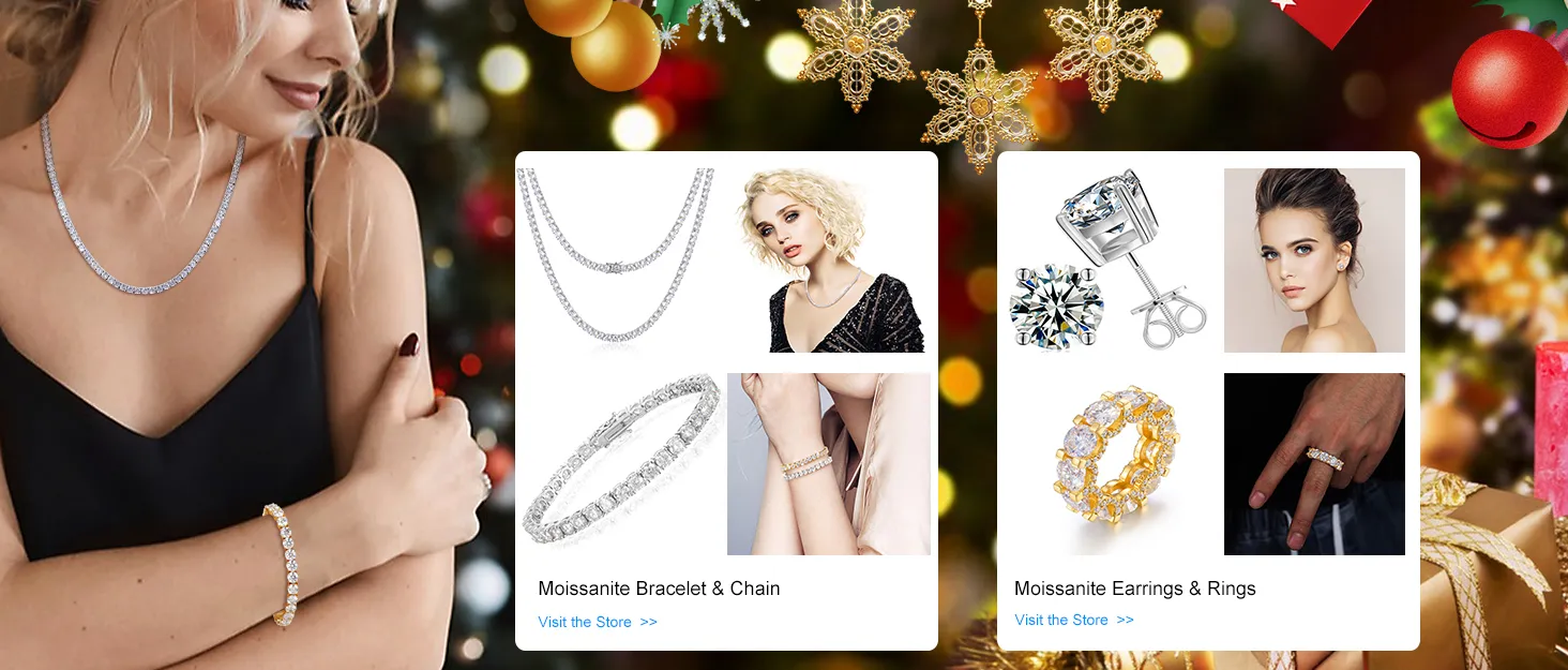 Moissanite Diamond Tennis Chain Necklace For Men And Women_voghion.com