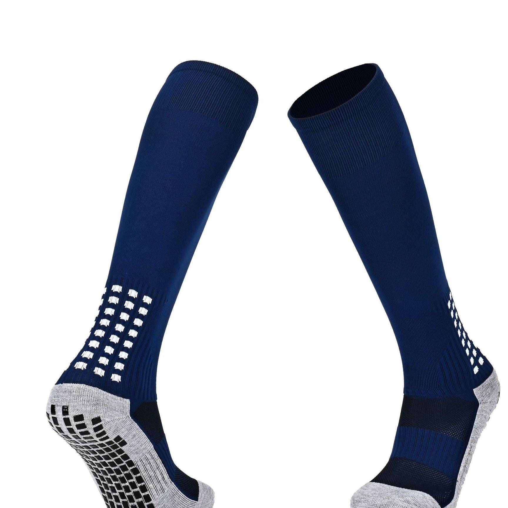 Non-Slip Football Socks For Men & Women - Knee-High Breathable Sports Socks With Cushioned Sole For Training, Running, Soccer (Multiple Colors)​_voghion.com