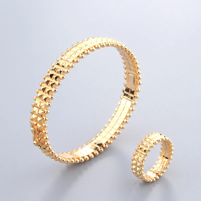 wide gold gear sier bangle bracelets for women set ring tennis Fashion unisex jewelry designer girl wife jewlery party_voghion.com