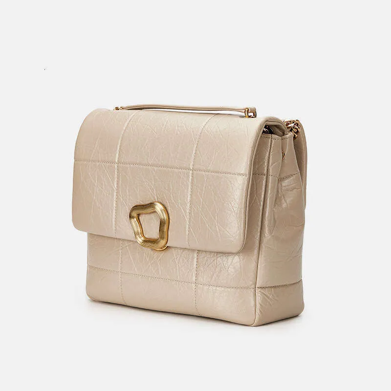 Aitoa nahkaa, kultasolki, olkalaukut, klassinen neliönmuotoinen naisten lähettilaukku, suuren kapasiteetin työmatkalaukku naisille_voghion.com