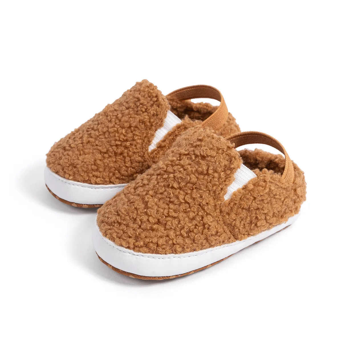 Pantofole neonato morbide in peluche calde per inverno ed interno_voghion.com
