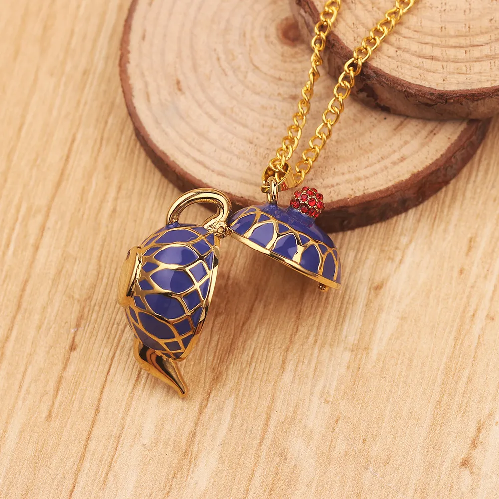 Collane con ciondolo Gioielli di moda Collana Teiera Smalto Può Aprire 85cm_voghion.com