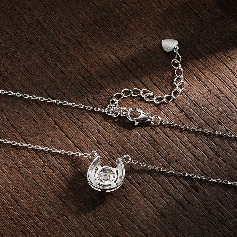 Knobspin 1ct Round Moissan ite Pendant gra Certified Lab Diamond Necklaces for Women Wedding Jewelry Sterling Silver Necklace_voghion.com