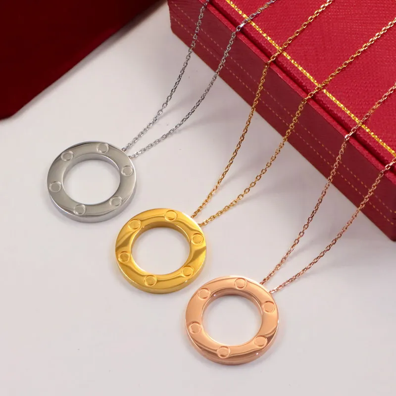X613 Style Designer Letter Pendant Nes Gold Plated Crysat Women Wedding Party Jewerlry Accessories Double Heart_voghion.com