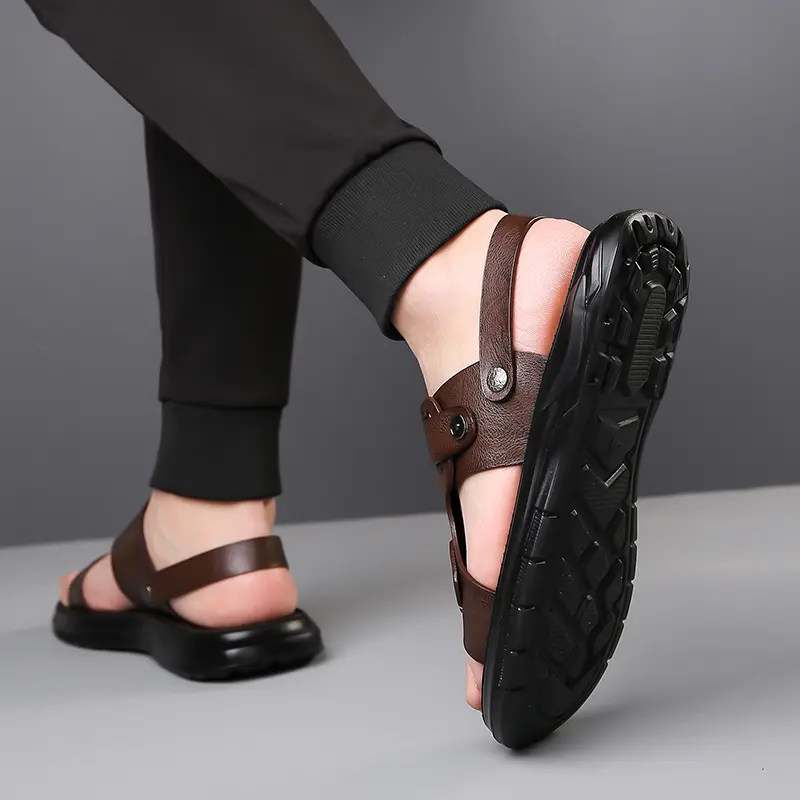 Herrensandalen Sommer Freizeit Strandhausschuhe Bequem Stilvoll_voghion.com